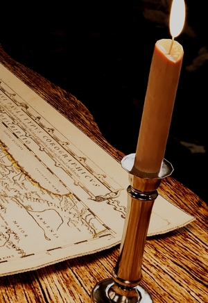 Ancient coin + map