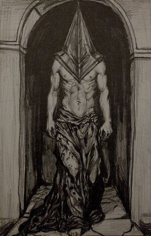 Фан арт пирамидоголового из игры Silent Hill