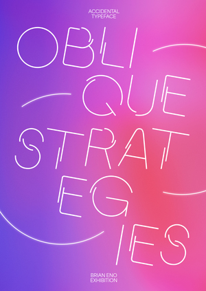 Брендинг выставки работ Брайана Ино Oblique Strategies