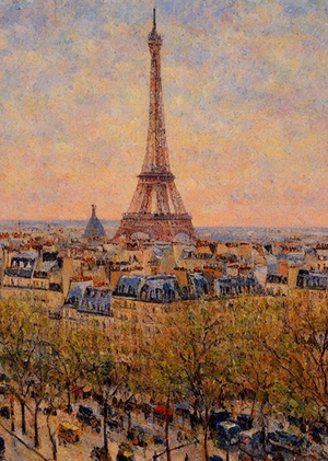 Современные города в стиле Camille Pissarro