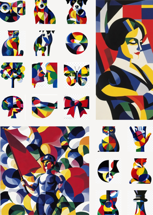Millenial Flat Art x Constructivism