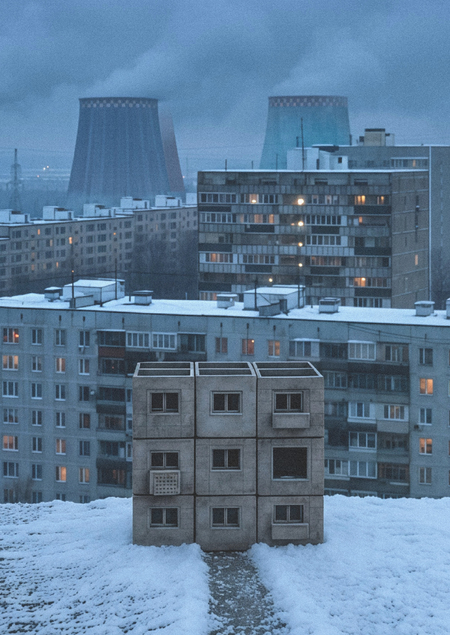 Модульная система хранения в виде жилого дома
