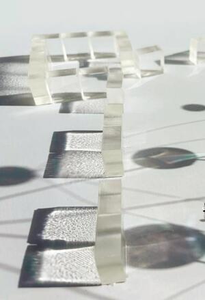 Макет временного фасада к выставке «Искусство присутствия»