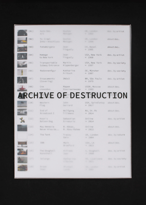 Archive of Destruction