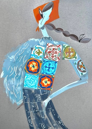 "Майолика". Ярославские изразцы. Fashion-иллюстрация.