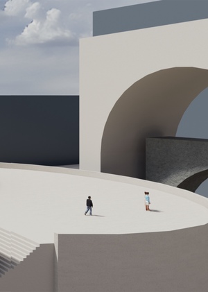 Диалог с рельефом. Временные фасады