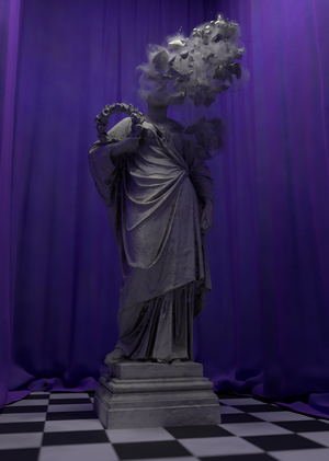 Houdini: Statue & Tracking camera