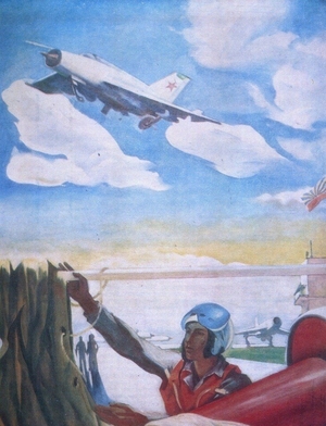 Самолёты на советских полотнах.