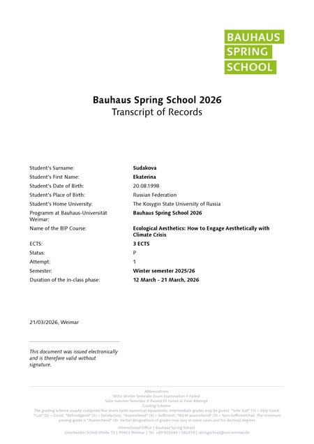 Bauhaus Spring School 2026