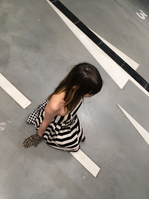 striped hse adventure, I love running and dancing in heels