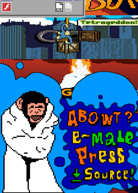 Соединение сетевого арта и игры в Tetrageddon games
