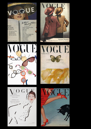 Плакатность в обложках журнала vogue 1930-1950