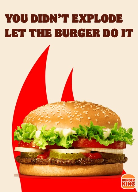 Креативный постер для Burger King