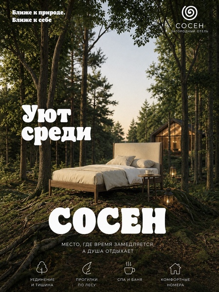 Разработка фирменного стиля для загородного отеля