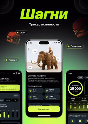 Шагни — мобильный трекер шаговых эквивалентов