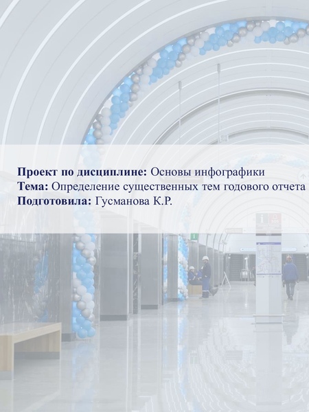 Определение существенных тем годового отчета ГУП «Петербургский метрополитен»