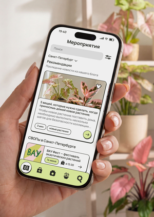 Приложение по уходу за комнатными растениями GreenGochi