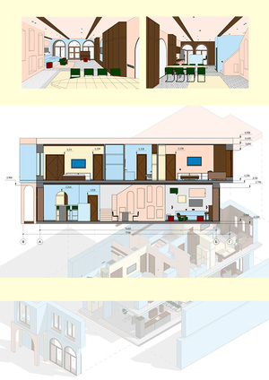 Чертежи в REVIT к дизайн-проекту таунхауса «Vida cubana»