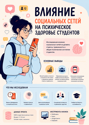 Визуализация данных о влияние социальных сетей 