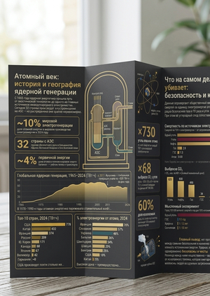 Инфографика на основе базы данных об атомной энергетике
