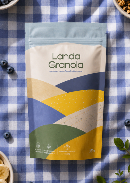 Дизайн упаковки гранолы Landa Granola
