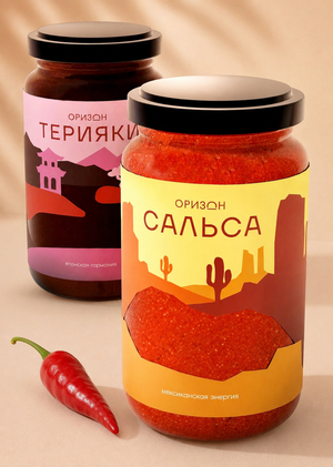 Упаковка соусов мировой кухни «Оризон»