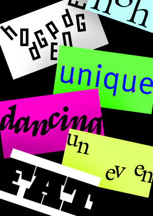 Визитные 
шрифтовые карточки