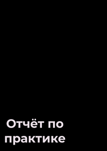 Отчёт по&nbsp;практике