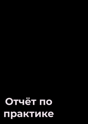 Отчёт по практике