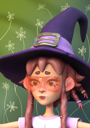 Маленькая Баба-Яга: ретопология и текстуринг