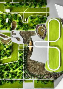 Макет паркового пространства к&nbsp;выставке «Корбюзьерщина»