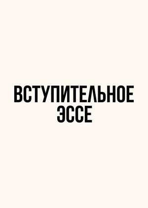 Вступительное эссе