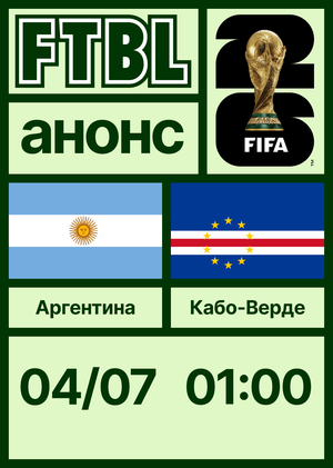 Чемпионат мира 2026: Аргентина — Кабо-Верде