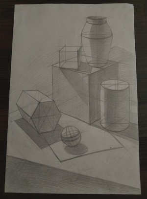 Рисунок. Композиция из геометрических тел