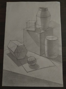 Рисунок. Композиция из&nbsp;геометрических тел