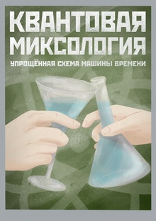 Серия иллюстраций к&nbsp;пьесе «Квантовая миксология. Упрощённая схема машины времени»
