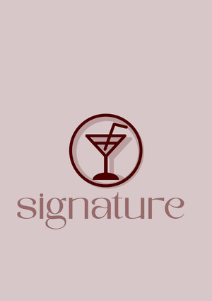 меню и логотип для бара "signature"