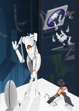 Иллюстрации для фан-зина по видеоигре "Portal"