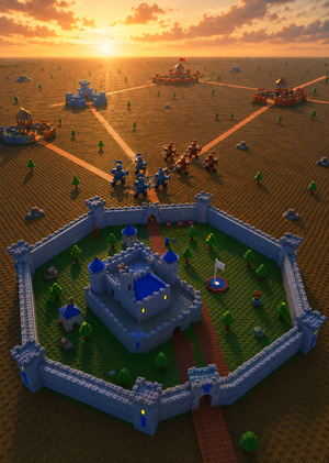 Концепт видеоигры Castle War