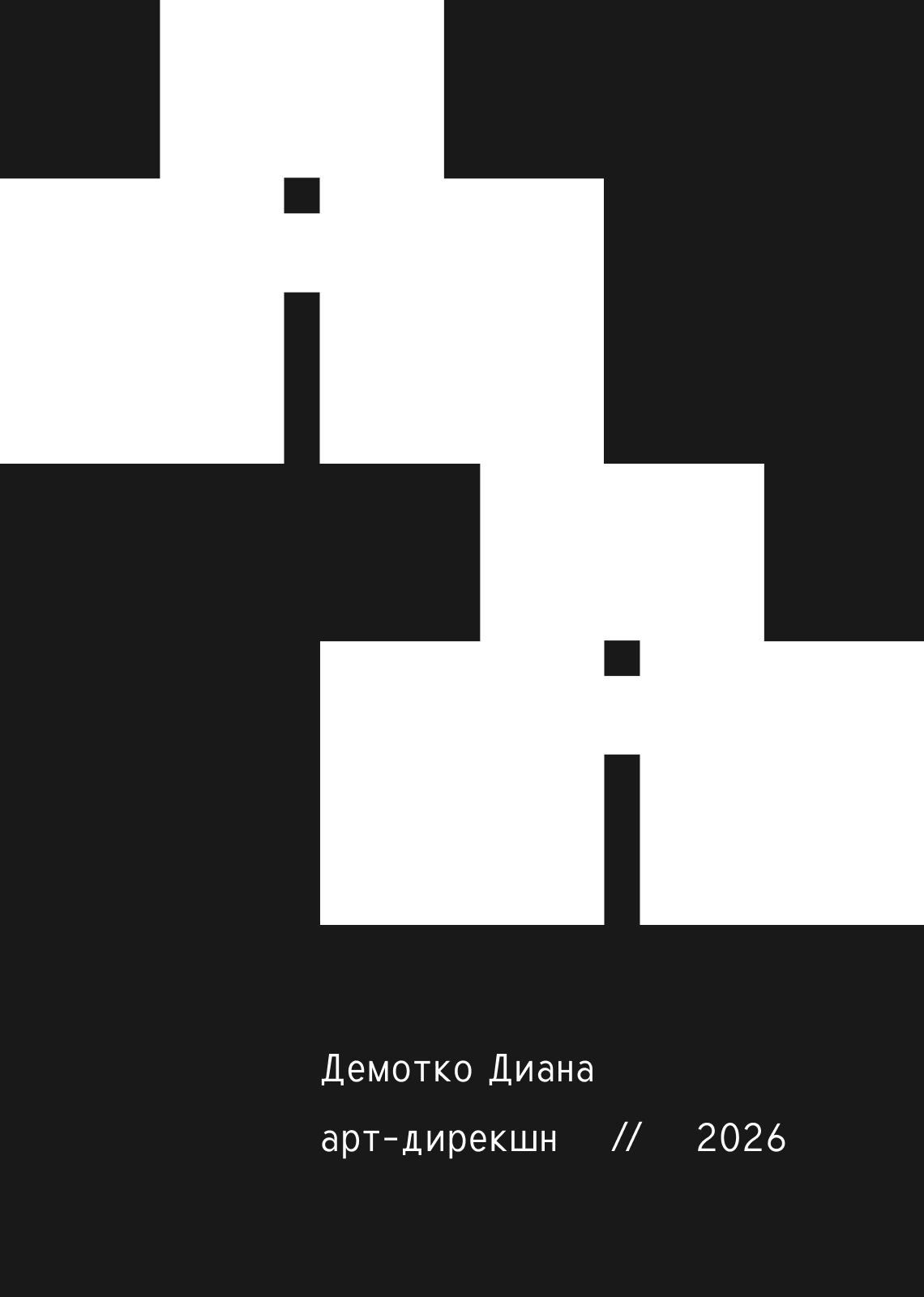 Портфолио Диана Демотко / Арт-дирекшн 2026