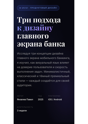 Концепции трех направлений дизайна банковских приложений