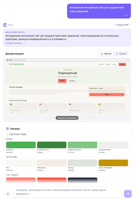 Диплом. Разработка веб-приложения для генерации дизайн-концепта