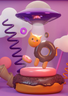 Похищение котопончика
Витрина для Dunkin Donuts