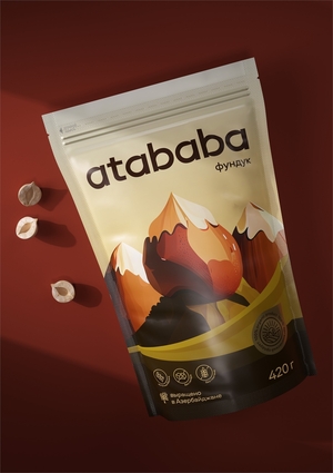 Дизайн упаковки орехов и сухофруктов Atababa