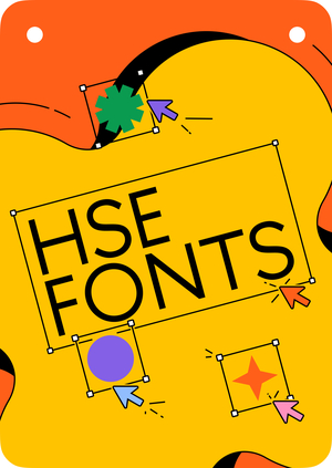Digital display of the fonts of students at the School of Design