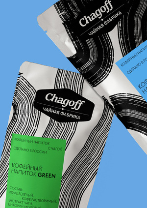 Упаковка напитков из пермской чаги “Chagoff”