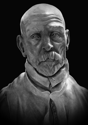Бизон и священник. Серия анимационных скульптур