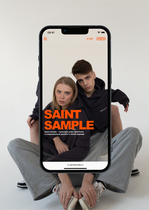 Сайт и айдентика для бренда 
Saint Sample