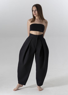 pintuck trousers