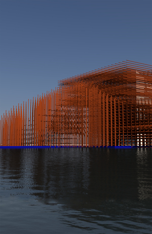 Проект временных фасадов к выставке GRILLE GRIS